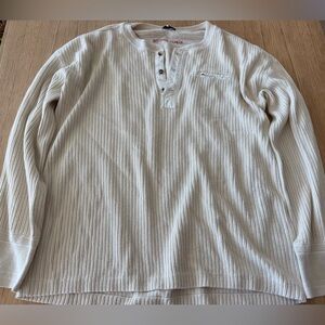 Bottega Veneta Cream Long Sleeve Henley